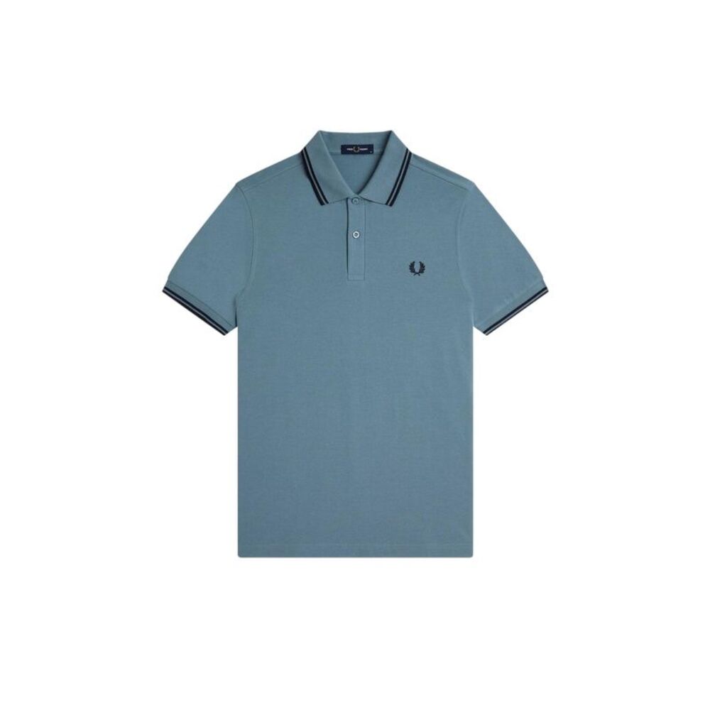 Fred Perry Mens Twin Tip Polo Shirt / Blue